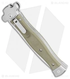 AGA Campolin Zero Dagger Leverlock Auto Knife G-10 Green (3.75" Satin) -Professional Knife Discount Store AGA Campolin Zero Dagger Leverlock Automatic Knife G10 Grn Coated 3.75 Polish BHQ 115850 LS Spine