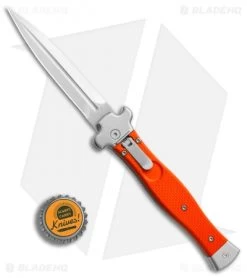 AGA Campolin Zero Dagger Leverlock Automatic Knife Orange G-10 (3.75" Stonewash) -Professional Knife Discount Store AGA Campolin Zero Dagger orange G10 sw BHQ 74940 jr bottlecap