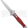 AGA Campolin Zero Red G-10 Leverlock Automatic Knife - Dagger Stonewash Plain 1 AGA Campolin Zero Red G-10 Leverlock Automatic Knife - Dagger Stonewash Plain -Professional Knife Discount Store AGA Campolin Zero Dagger red G10 sw BHQ 74036 jr large