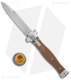 AGA Campolin Zero Italian Leverlock Automatic Knife Brown G-10 (3.75" Satin) -Professional Knife Discount Store AGA Campolin Zero G 10 Brown SW AGA01M SB BP 20044 jr bottlecap