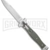 AGA Campolin Zero OD Green G-10 Leverlock Automatic Knife - Bayonet Satin Plain 2 AGA Campolin Zero OD Green G-10 Leverlock Automatic Knife - Bayonet Satin Plain -Professional Knife Discount Store AGA Campolin Zero G 10 Green AGA01V SB BP 20047 jr large