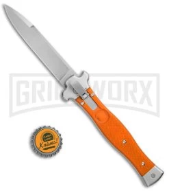 AGA Campolin Zero Orange G-10 Leverlock Automatic - Bayonet Stonewash Plain -Professional Knife Discount Store AGA Campolin Zero G 10 Orange SW AGA01O SWB BP 20045 jr bottlecap large