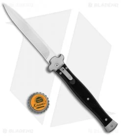AGA Campolin Zero+ Italian Leverlock Automatic Knife Black G-10 (4.5"STN Bayo) -Professional Knife Discount Store AGA Campolin Zero Italian LL Auto Black G 10 Bayo BHQ 135051 jr bottlecap