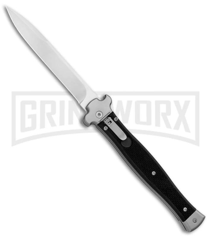 AGA Campolin Zero+ Italian Leverlock Automatic Knife Black G-10 - Bayonet Plain 3 AGA Campolin Zero+ Italian Leverlock Automatic Knife Black G-10 - Bayonet Plain