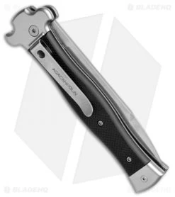 AGA Campolin Zero Italian Leverlock Automatic Knife Black G-10 (3.75" SW) -Professional Knife Discount Store AGA Campolin Zero Italian LL Black G 10 Satin AGA01N SWB BHQ 74949 jr side