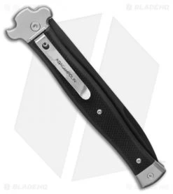 AGA Campolin Zero+ Italian Leverlock Automatic Knife G-10 (4.5" Bayo Black M390) -Professional Knife Discount Store AGA Campolin Zero Italian Leverlock Automatic Knife G 10 4.5 Bayo Black M390 BHQ 134982 LS Side