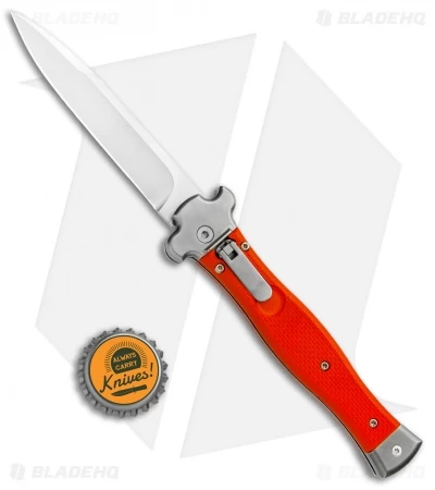 AGA Campolin Zero Leverlock Automatic Knife Orange G-10 (3.75" Satin) 6 AGA Campolin Zero Leverlock Automatic Knife Orange G-10 (3.75" Satin) - Image 4