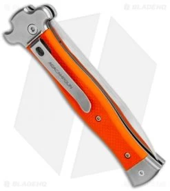 AGA Campolin Zero Leverlock Automatic Knife Orange G-10 (3.75" Satin) 8 AGA Campolin Zero Leverlock Automatic Knife Orange G-10 (3.75" Satin) -Professional Knife Discount Store AGA Campolin Zero Orange G 10 LL Bayo Satin GX 19715 jr side