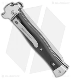 AGA Campolin Zero Reverse Tanto Leverlock Auto Knife Smooth Black G-10 (3.75") 9 AGA Campolin Zero Reverse Tanto Leverlock Auto Knife Smooth Black G-10 (3.75") -Professional Knife Discount Store AGA Campolin Zero Reverse Tanto LL Black G 10 Satin BHQ 117113 jr side