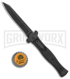 AGA Campolin Zero SWAT G-10 Leverlock Automatic Knife - Reverse Tanto Black -Professional Knife Discount Store AGA Campolin Zero Reverse Tanto LL SWAT G 10 Black BHQ 117007 jr bottlecap large
