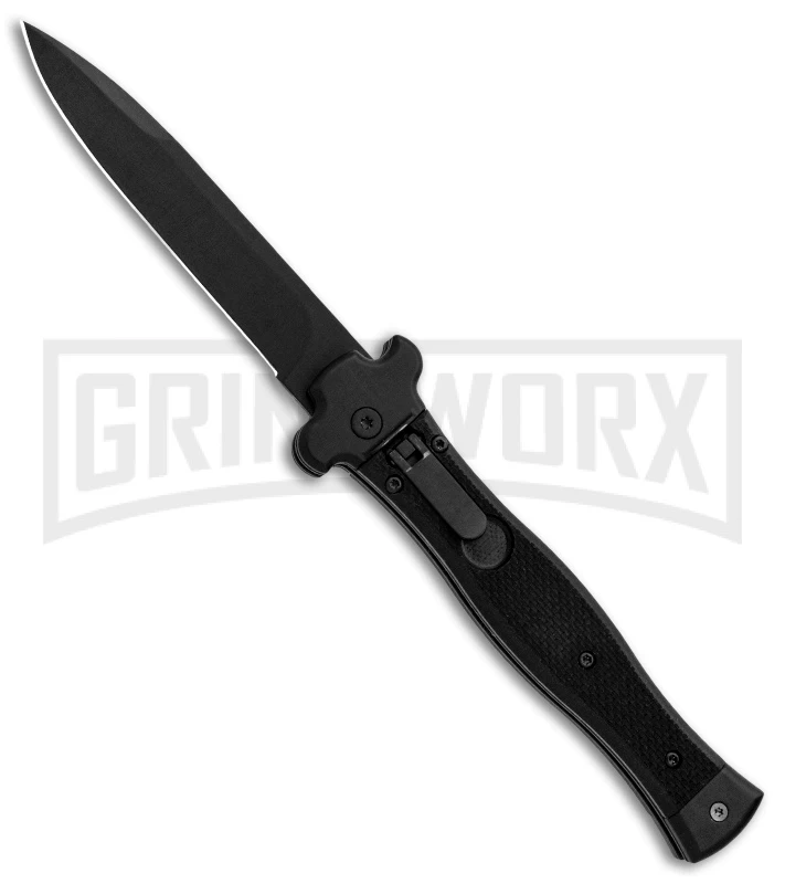 AGA Campolin Zero SWAT G-10 Leverlock Automatic Knife - Bayonet Black Plain 3 AGA Campolin Zero SWAT G-10 Leverlock Automatic Knife - Bayonet Black Plain