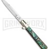 AGA Campolin 11" Frosolone Abalone Stiletto Automatic Knife - Bayonet -Professional Knife Discount Store AGA Frosolone Abalonel 11in Bayo BP 29299 jr 2 large