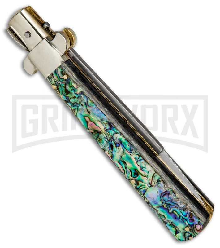 AGA Campolin 11" Frosolone Abalone Stiletto Automatic Knife - Bayonet 5 AGA Campolin 11" Frosolone Abalone Stiletto Automatic Knife - Bayonet - Image 3