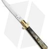 AGA Campolin 11" Frosolone Bayonet Stiletto Automatic Brazilian/Brass (5" Satin) 1 AGA Campolin 11" Frosolone Bayonet Stiletto Automatic Brazilian/Brass (5" Satin) -Professional Knife Discount Store AGA Frosolone Brazilian Brass 11in Bayo BP 29290 jr