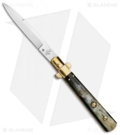 AGA Campolin 11" Frosolone Bayonet Stiletto Automatic Brazilian/Brass (5" Satin)