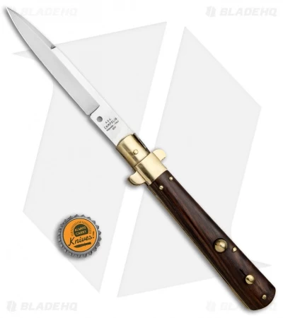 AGA Campolin 11" Frosolone Bayonet Stiletto Knife Cocobolo/Brass (5" Satin) 7 AGA Campolin 11" Frosolone Bayonet Stiletto Knife Cocobolo/Brass (5" Satin) - Image 5