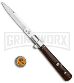 AGA Campolin 11" Frosolone Cocobolo Stiletto Automatic Knife - Bayonet 11 AGA Campolin 11" Frosolone Cocobolo Stiletto Automatic Knife - Bayonet -Professional Knife Discount Store AGA Frosolone Cocobolo Nickel 11in Bayo BP 29292 jr bottlecap large