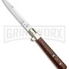 AGA Campolin 11" Frosolone Snake Wood Stiletto Automatic Knife - Bayonet -Professional Knife Discount Store AGA Frosolone Snake Nickel 11in Bayo BP 29298 jr large