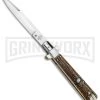 AGA Campolin 11" Frosolone Stag Stiletto Automatic Knife - Bayonet 1 AGA Campolin 11" Frosolone Stag Stiletto Automatic Knife - Bayonet -Professional Knife Discount Store AGA Frosolone Stag Nickel 11in Bayo BP 29296 jr large