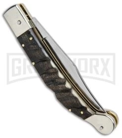 AGA Campolin Sahara Ram Horn Italian Stiletto Automatic Knife - Mirror Plain 9 AGA Campolin Sahara Ram Horn Italian Stiletto Automatic Knife - Mirror Plain -Professional Knife Discount Store Aga Campolin 9in Sahara Italian Stiletto Auto Ram Horn Mirror BHQ 90703 jr side large