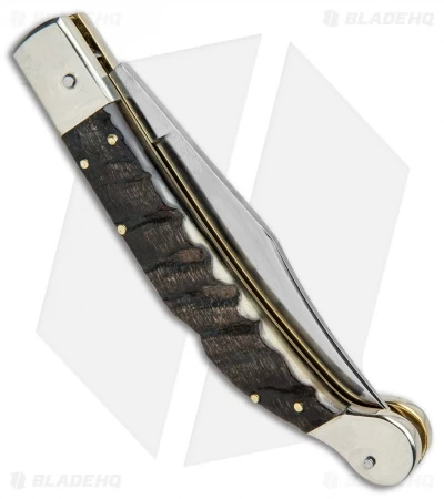AGA Campolin 9" Sahara Italian Stiletto Automatic Knife Ram Horn (3.8" Mirror) 5 AGA Campolin 9" Sahara Italian Stiletto Automatic Knife Ram Horn (3.8" Mirror) - Image 3
