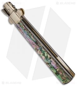 AGA Campolin 13" Italian Frosolone Automatic Knife Abalone (Bayonet) 5 AGA Campolin 13" Italian Frosolone Automatic Knife Abalone (Bayonet) -Professional Knife Discount Store aga 13inch abalone frosolone side jm