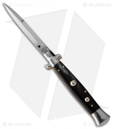 AGA Campolin 10" Brazilian Horn Picklock Stiletto Automatic Knife -Bayonet 3 AGA Campolin 10" Brazilian Horn Picklock Stiletto Automatic Knife -Bayonet
