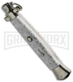 AGA Campolin 15" Italian Stiletto Marble Ring Pull Automatic Knife - Bayonet 6 AGA Campolin 15" Italian Stiletto Marble Ring Pull Automatic Knife - Bayonet -Professional Knife Discount Store aga campolin 15in cookies n cream ring pull bayo bp 18064 cm spine large