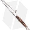 AGA Campolin 12" Sicilian Ring Pull Automatic Knife Stag Horn (5.5" Satin Bayo) 1 AGA Campolin 12" Sicilian Ring Pull Automatic Knife Stag Horn (5.5" Satin Bayo) -Professional Knife Discount Store aga campolin sicilian ring pull stag
