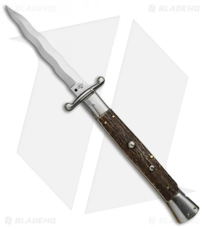 AGA Campolin 13" Swinguard Automatic Knife Stag Horn (5.75" Satin Kris) 3 AGA Campolin 13" Swinguard Automatic Knife Stag Horn (5.75" Satin Kris)