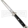 A.G.A. Campolin 15" Italian Stiletto Dark Horn Automatic Knife - Bayonet 2 A.G.A. Campolin 15" Italian Stiletto Dark Horn Automatic Knife - Bayonet -Professional Knife Discount Store aga campolin stiletto 15 dark horn bayo large
