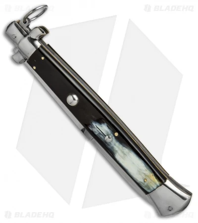 AGA Campolin 18" Ring Pull Automatic Knife Brazilian Horn (8" Satin Bayo) 4 AGA Campolin 18" Ring Pull Automatic Knife Brazilian Horn (8" Satin Bayo) - Image 2