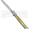A.G.A. Campolin 18" Italian Stiletto Gold Ring Pull Automatic Knife - Bayo 1 A.G.A. Campolin 18" Italian Stiletto Gold Ring Pull Automatic Knife - Bayo -Professional Knife Discount Store aga champolin 18in stiletto gold bayo BP 18400 er large