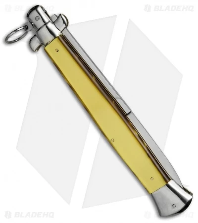 AGA Campolin 18" Ring Pull Automatic Italian Stiletto Gold (8" Satin Bayo) 5 AGA Campolin 18" Ring Pull Automatic Italian Stiletto Gold (8" Satin Bayo) - Image 3