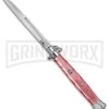 A.G.A. Campolin 18" Italian Stiletto Pink Ring Pull Automatic Knife - Bayo -Professional Knife Discount Store aga champolin 18in stiletto pink bayo BP 18401 er large