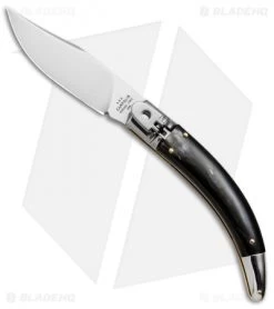 AGA Campolin Diana Lever Lock Automatic Knife Dark Horn (3.75" Satin)