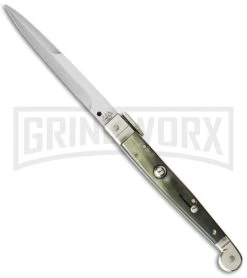 A.G.A. Campolin 9" Sicilian Brazilian Horn Picklock Automatic Knife - Bayonet