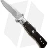 AGA Campolin 7.5" Calibro Humpback Automatic Knife Ebony Wood (3.4" Satin) -Professional Knife Discount Store ebony callbro humpback jm