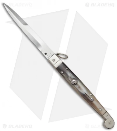 A.G.A. Campolin Sicilian Ring Pull Automatic Knife Brazilian Horn (4" Polish) 3 A.G.A. Campolin Sicilian Ring Pull Automatic Knife Brazilian Horn (4" Polish)